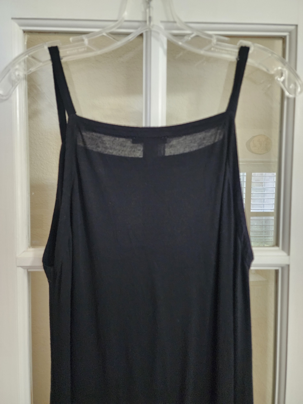 Eileen Fisher S Black Viscose Stretch Jersey Sleeveless Maxi Dress - Picture 9 of 12